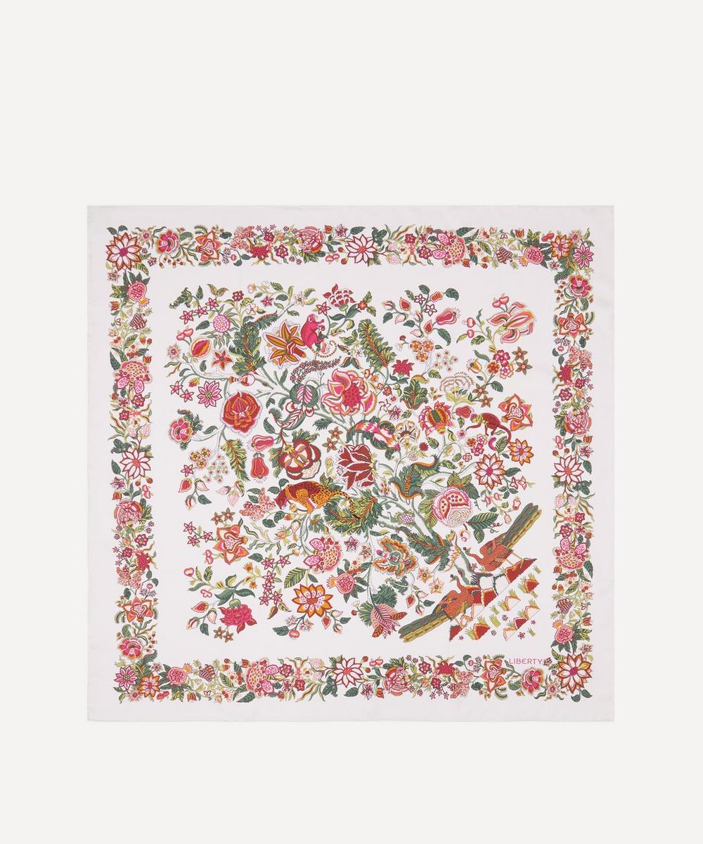 Liberty London Tropical Tree of Life Silk Scarf 90 - Pink