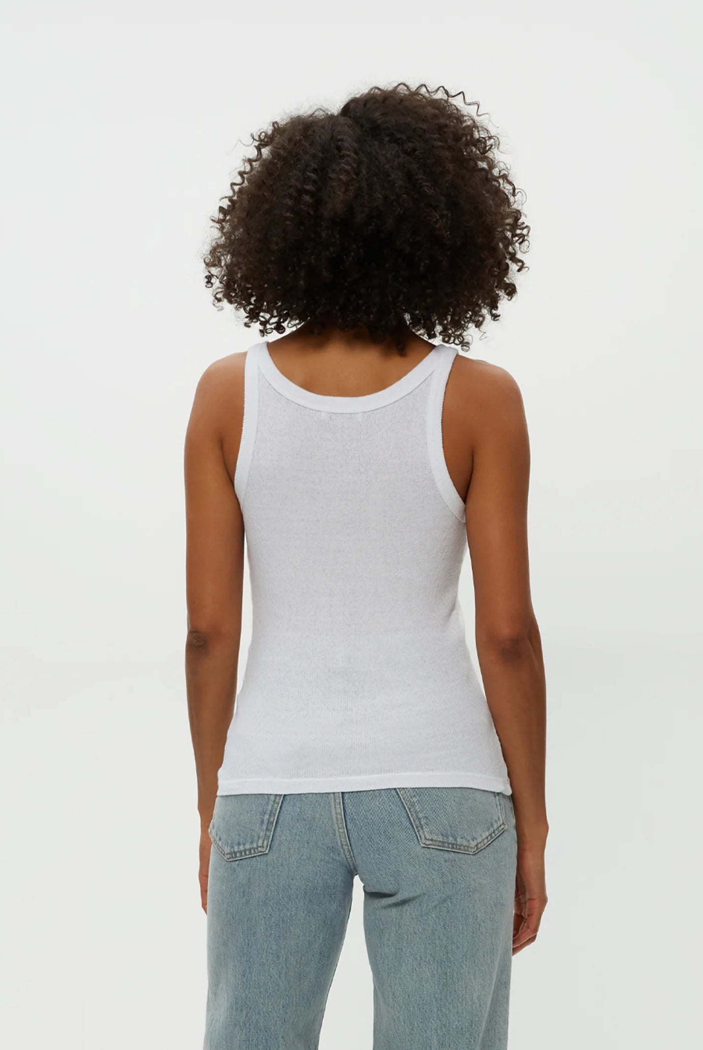 Nicole Shine Tank - White by Michael Stars — alternate view