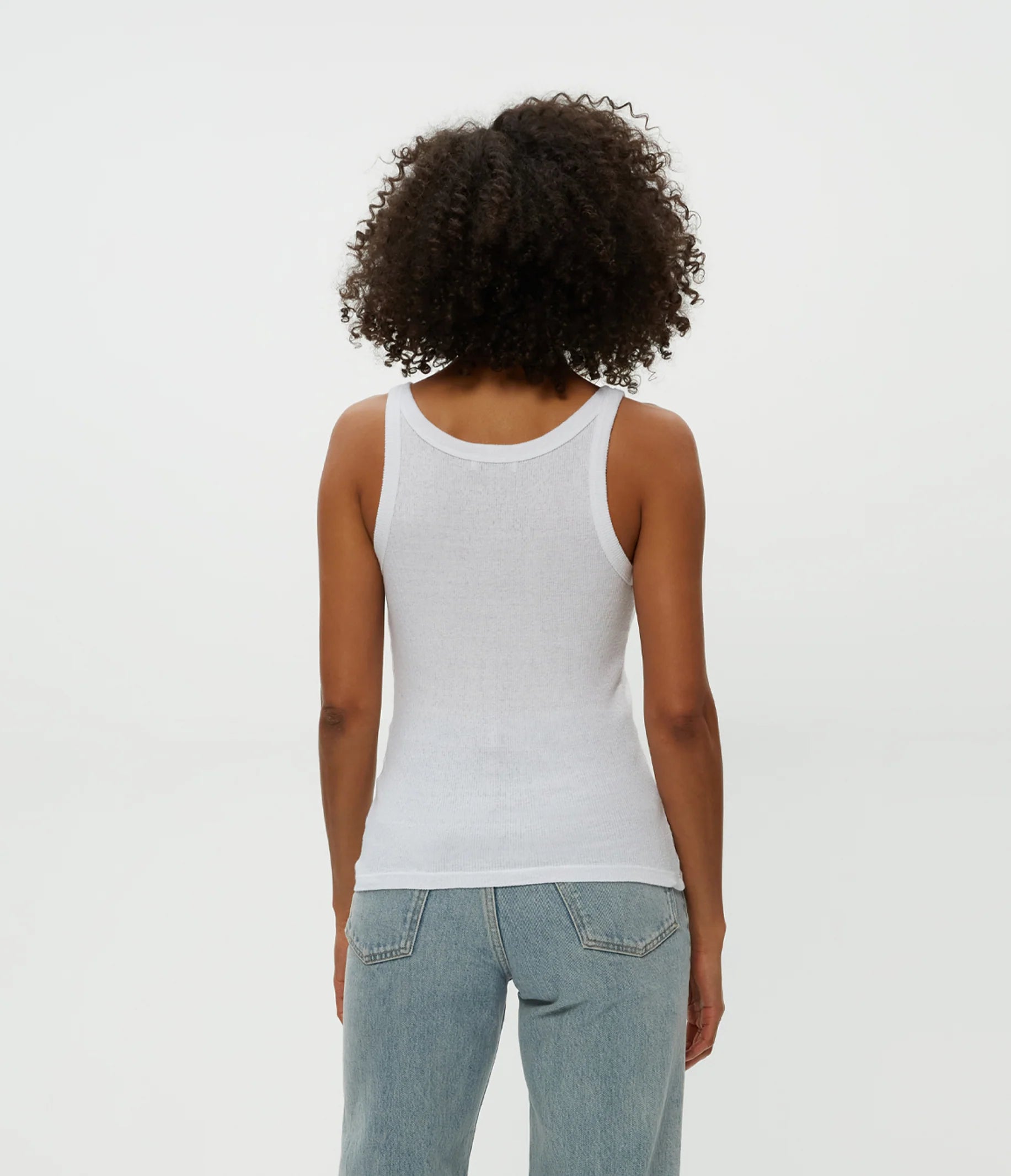 Nicole Shine Tank - White by Michael Stars — alternate view