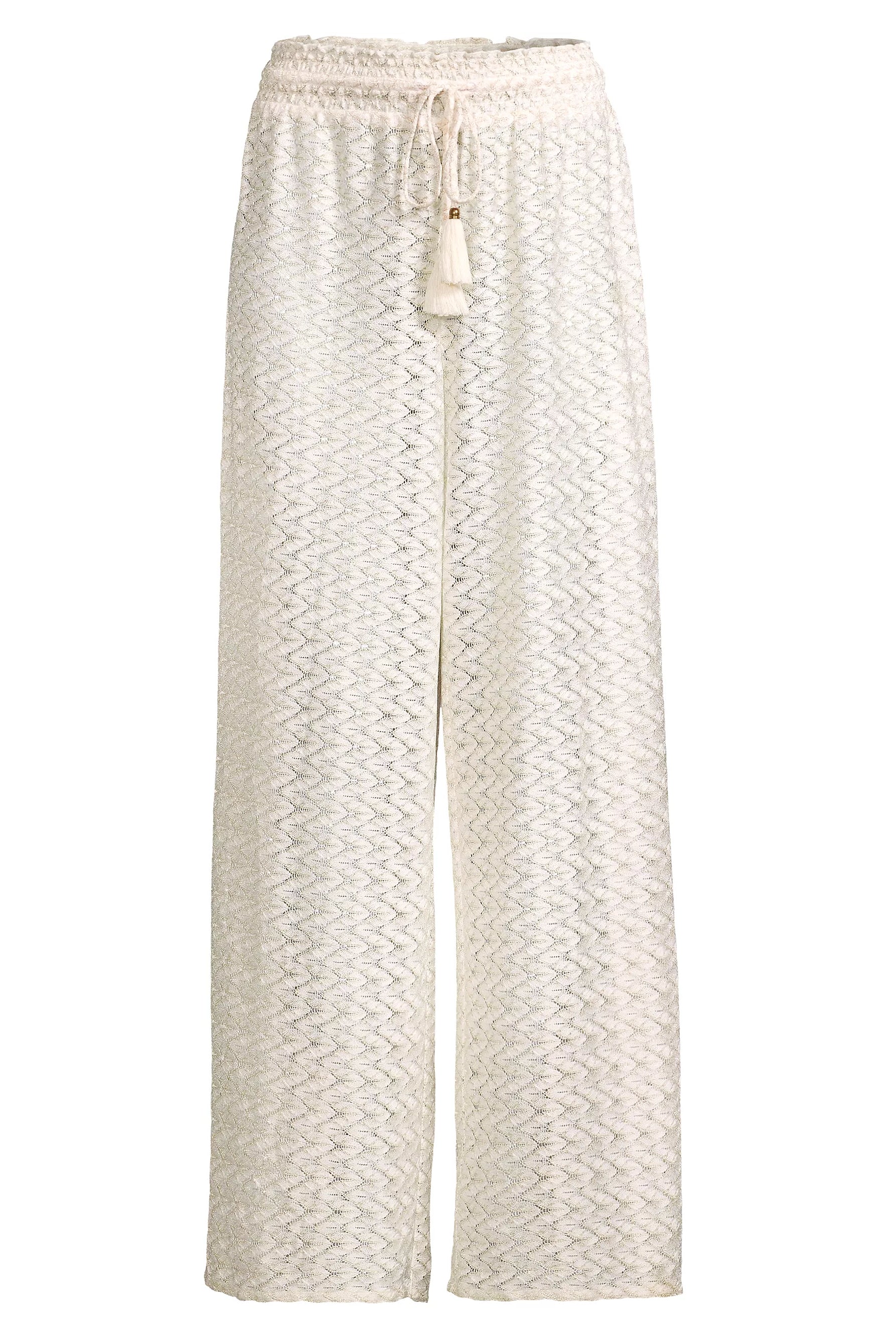 Glora High Rise Coverup Pant - White Zigzag by Ramy Brook — view 5