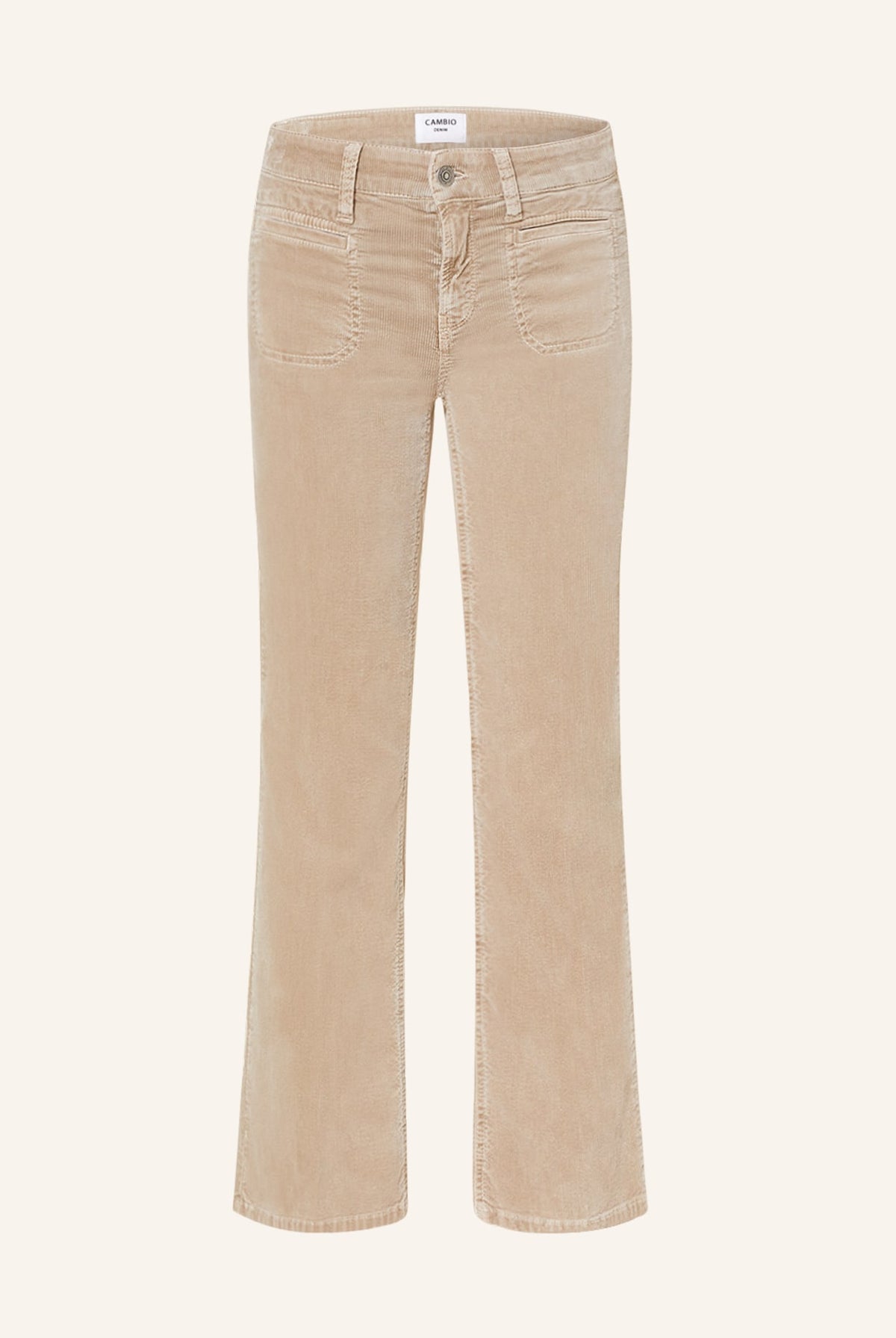 Tess Corduroy Pant - Taupe by Cambio — view 3