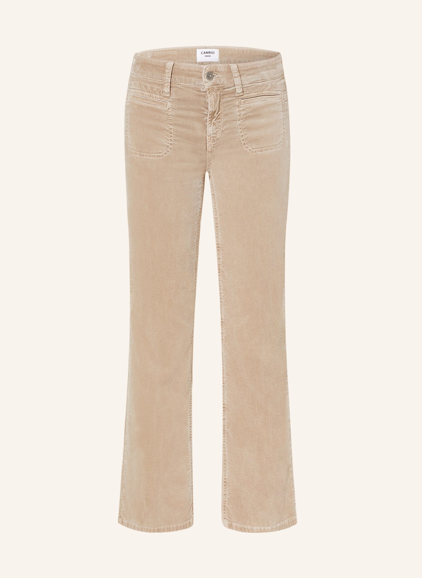 Tess Corduroy Pant - Taupe by Cambio — view 3