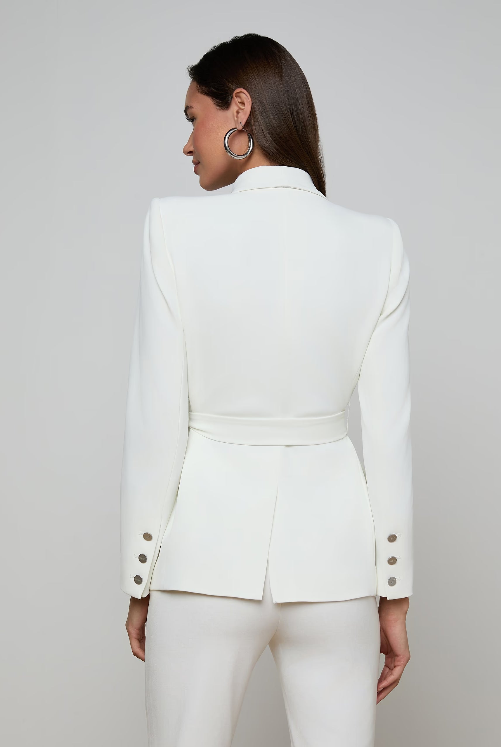 Aven Wrap Blazer - Ivory by L'agence — view 4
