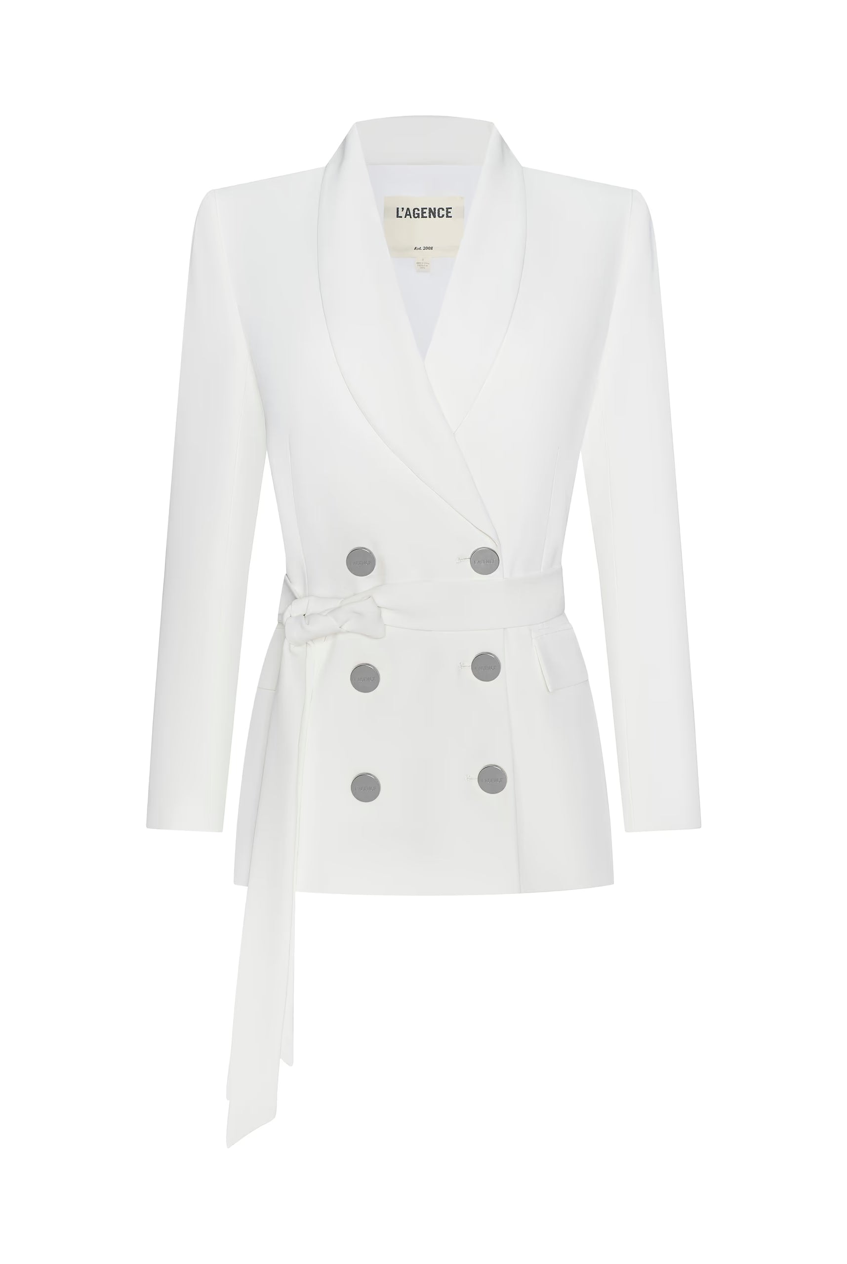 Aven Wrap Blazer - Ivory by L'agence — view 6