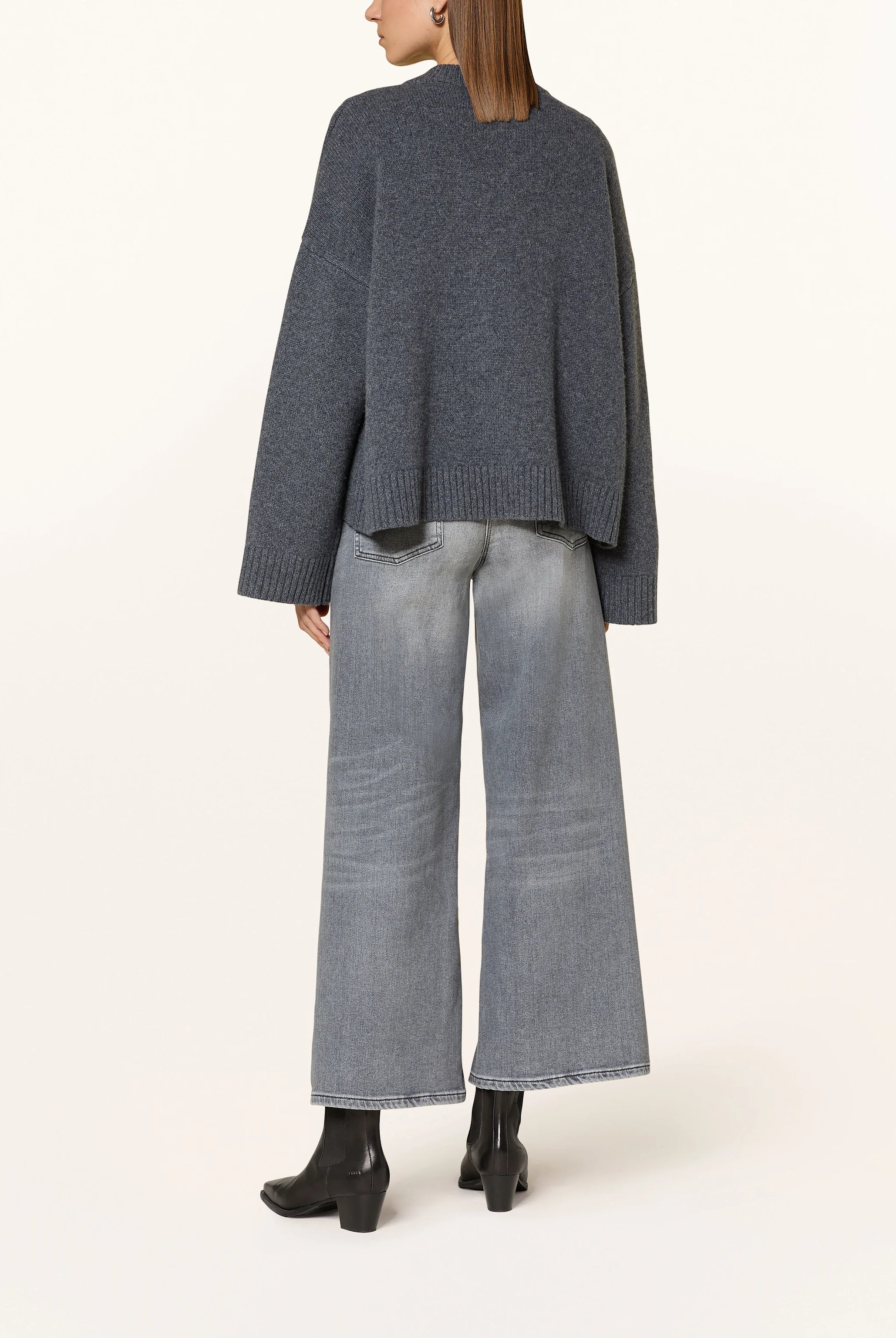 Palazzo Flared Jeans - Shaping Dark by Cambio — view 3