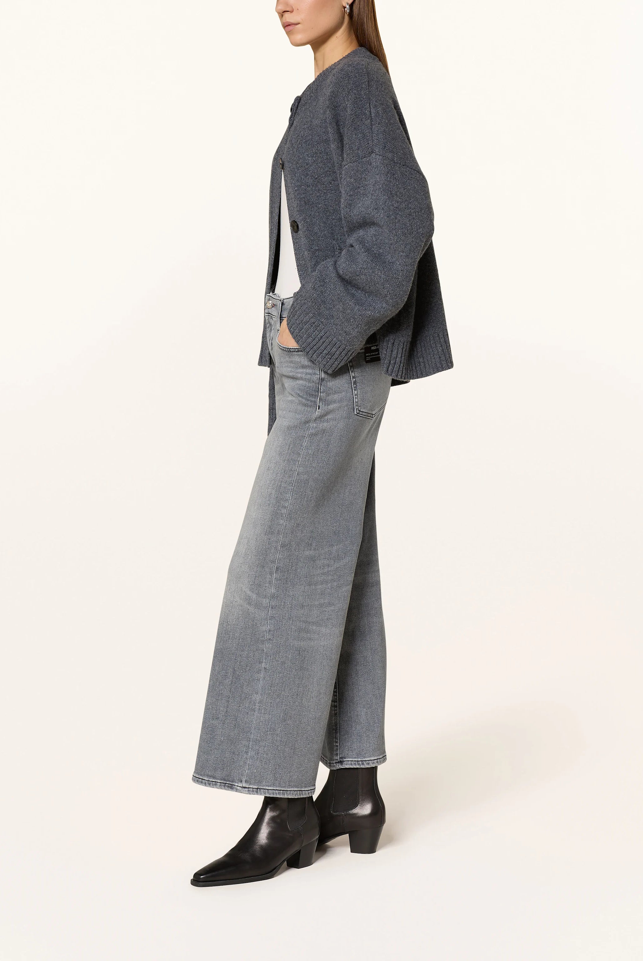 Palazzo Flared Jeans - Shaping Dark by Cambio — alternate view
