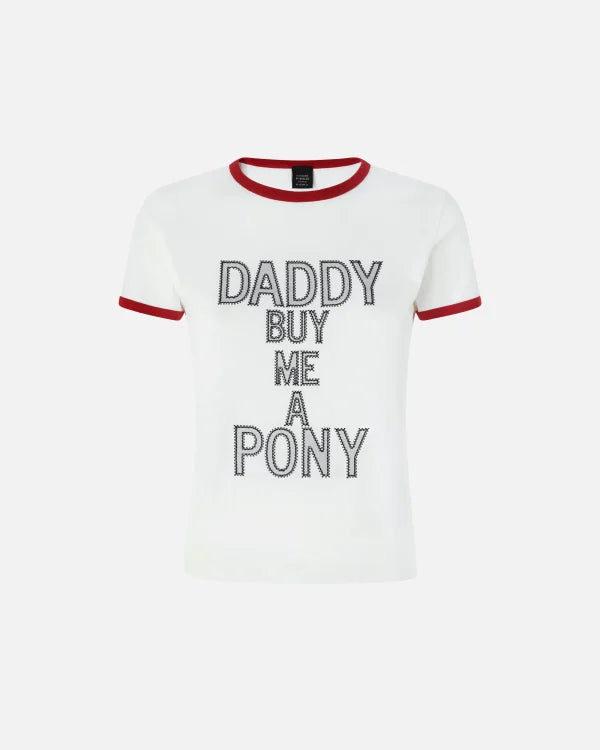 PINKO X Patrick McDowell Embroided T-shirt - White — view 3