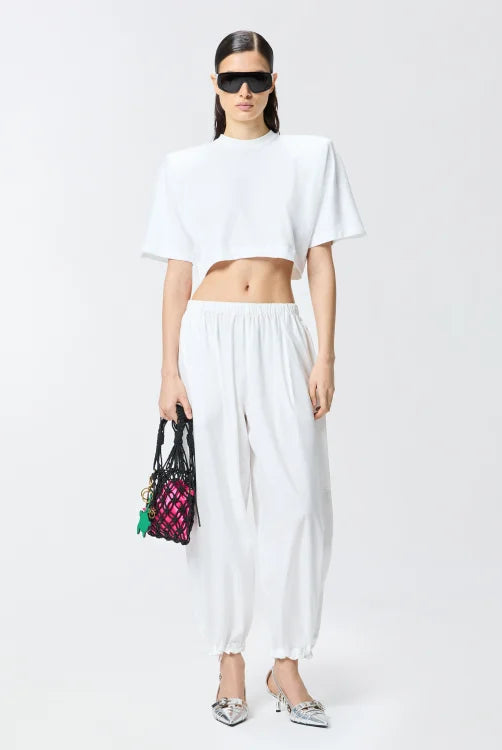 Lightweight Balloon Drawstring Trousers - White by Pinko | 25 South Boutiques