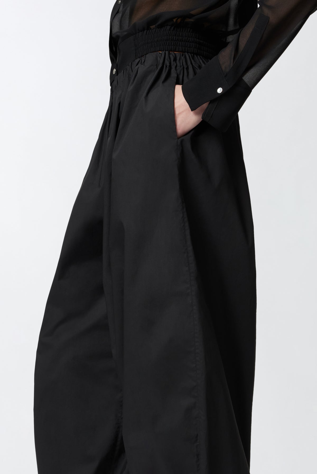 Lightweight Balloon Drawstring Trousers - Black by Pinko — view 4