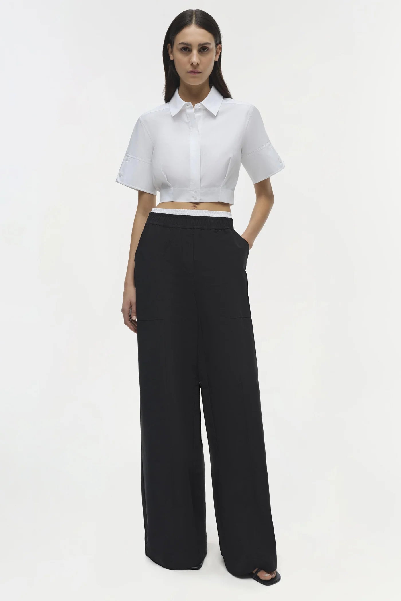Olly Double Waistband Pant - Black by Jonathan Simkhai | 25 South Boutiques
