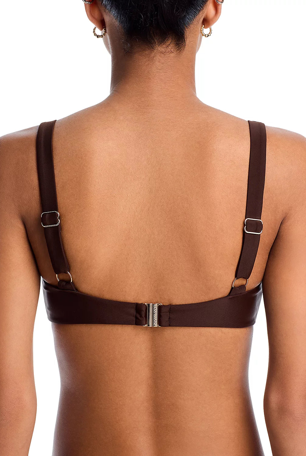 Blaise Embellished Bikini Top - Beach Brown by Ramy Brook — view 3