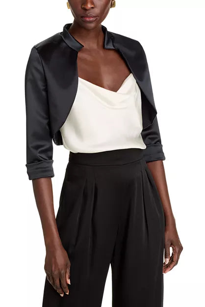 Amatista Satin Jacket - Black by Chiara Boni | 25 South Boutiques