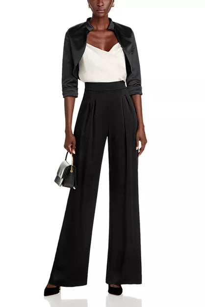 Amatista Satin Jacket - Black by Chiara Boni — alternate view