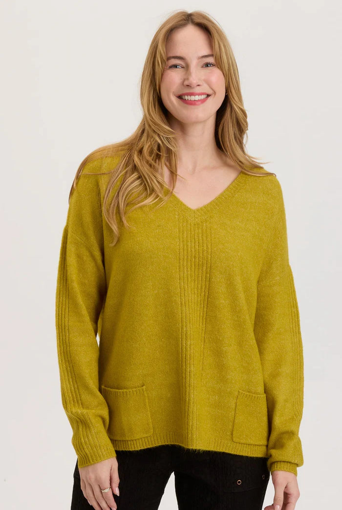 Gresham V Neck Top - Bancha Tea by XCVI | 25 South Boutiques