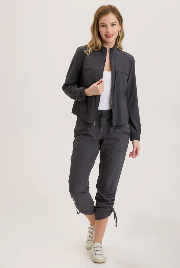 Active Quinn Bomber - Charcoal by XCVI — view 4