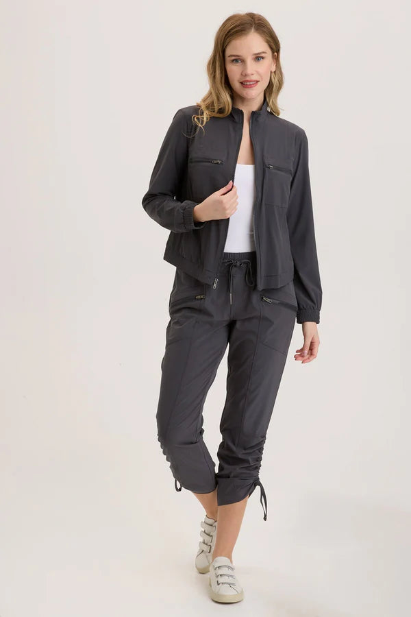 Active Quinn Bomber - Charcoal by XCVI — view 4