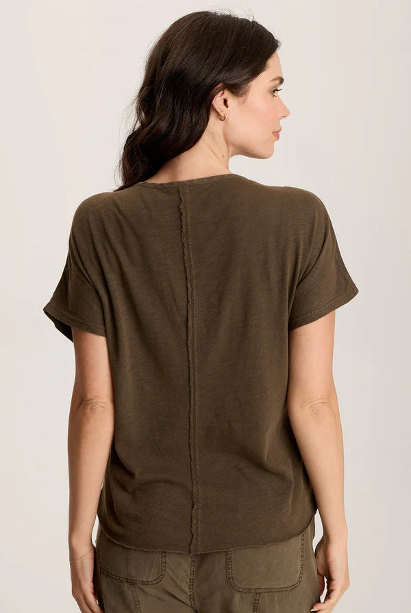 Werner Twill Ruched Cord Top - Westgate Pigment by XCVI — view 3