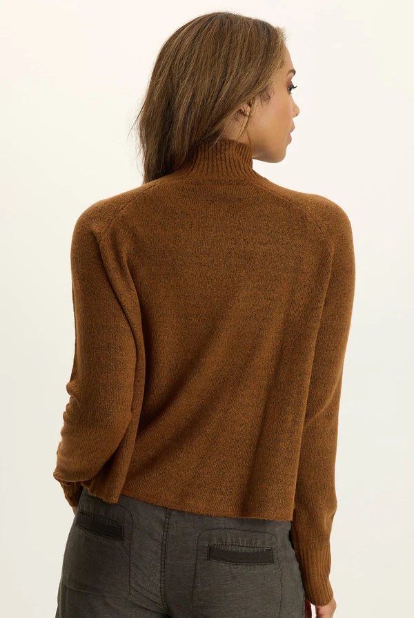 Alessi Mock-Neck Sweater - Tawny Copper by XCVI — view 3