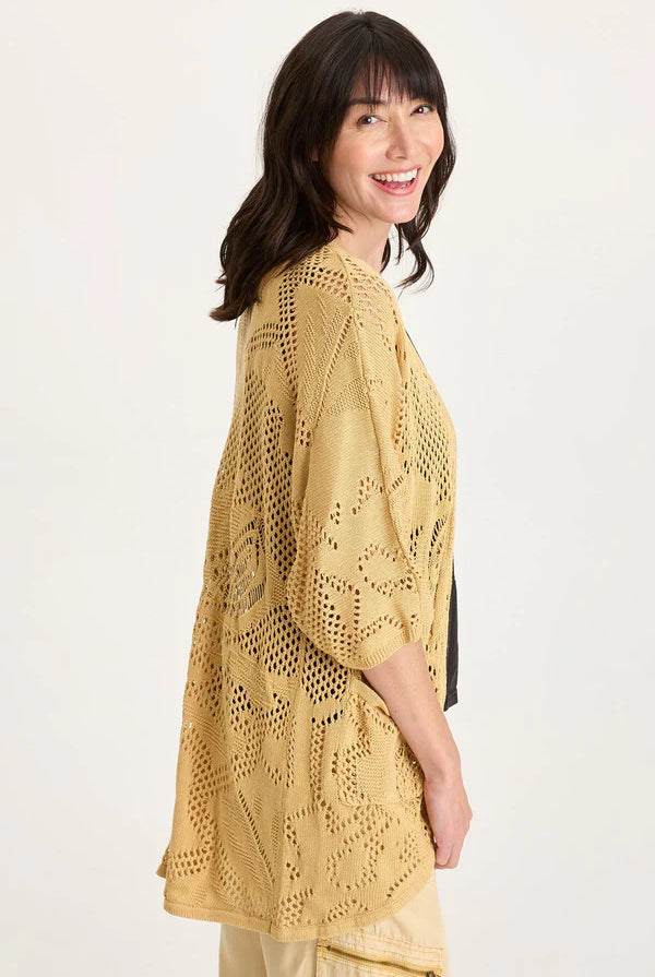 Redford Cotton Knit Cardigan - Raffia Pigment by XCVI | 25 South Boutiques