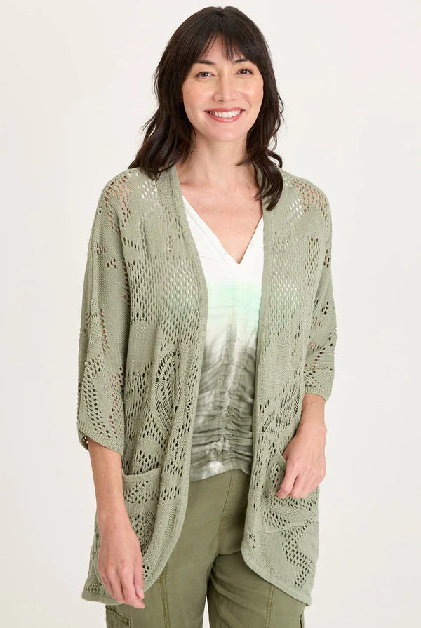 Redford Cotton Knit Cardigan - Tradewind Pigment by XCVI | 25 South Boutiques