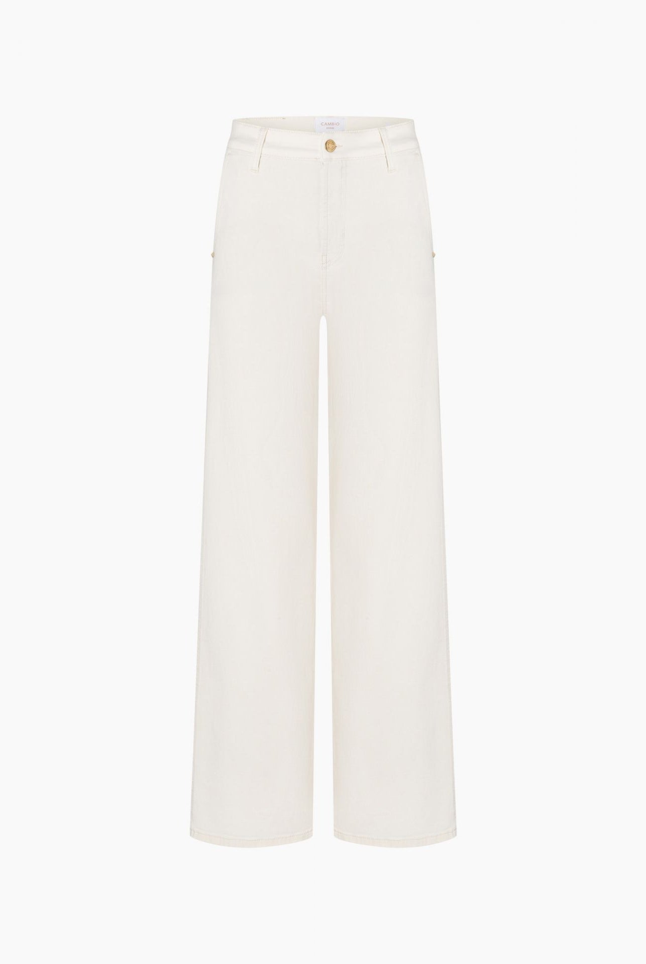 Alek Wide Jeans - Ecru by Cambio — view 3