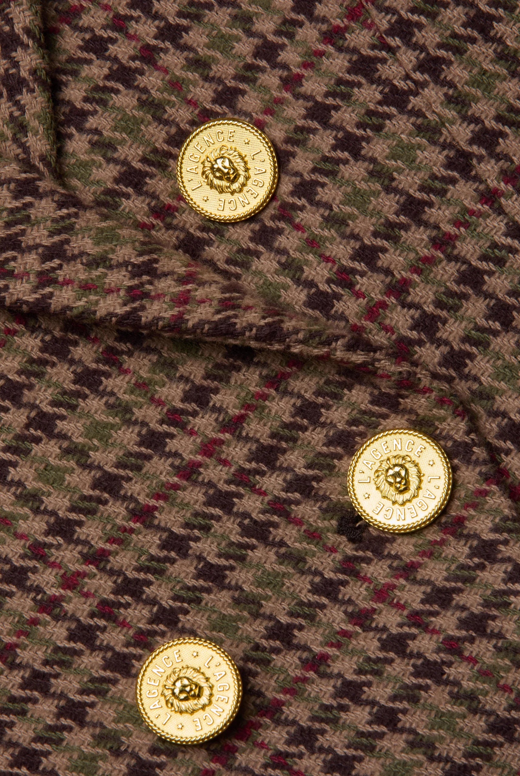 Bethany Houndstooth Blazer - Dark Brown Houndstooth by L'agence — view 5