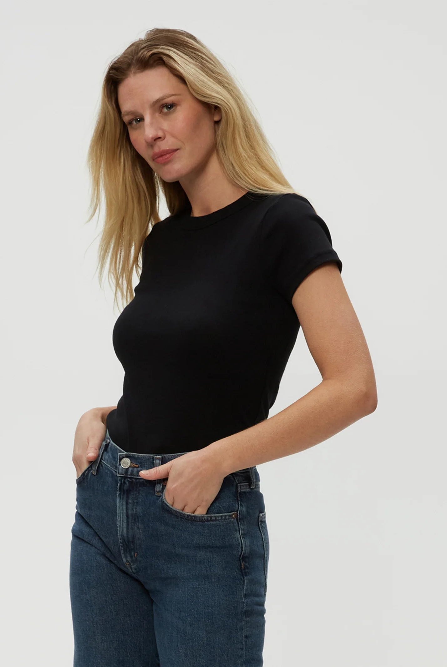 Lexy Tee - Black by Michael Stars — view 3