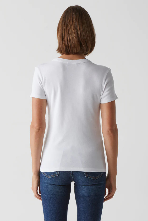 Lexy Tee - White by Michael Stars — view 3