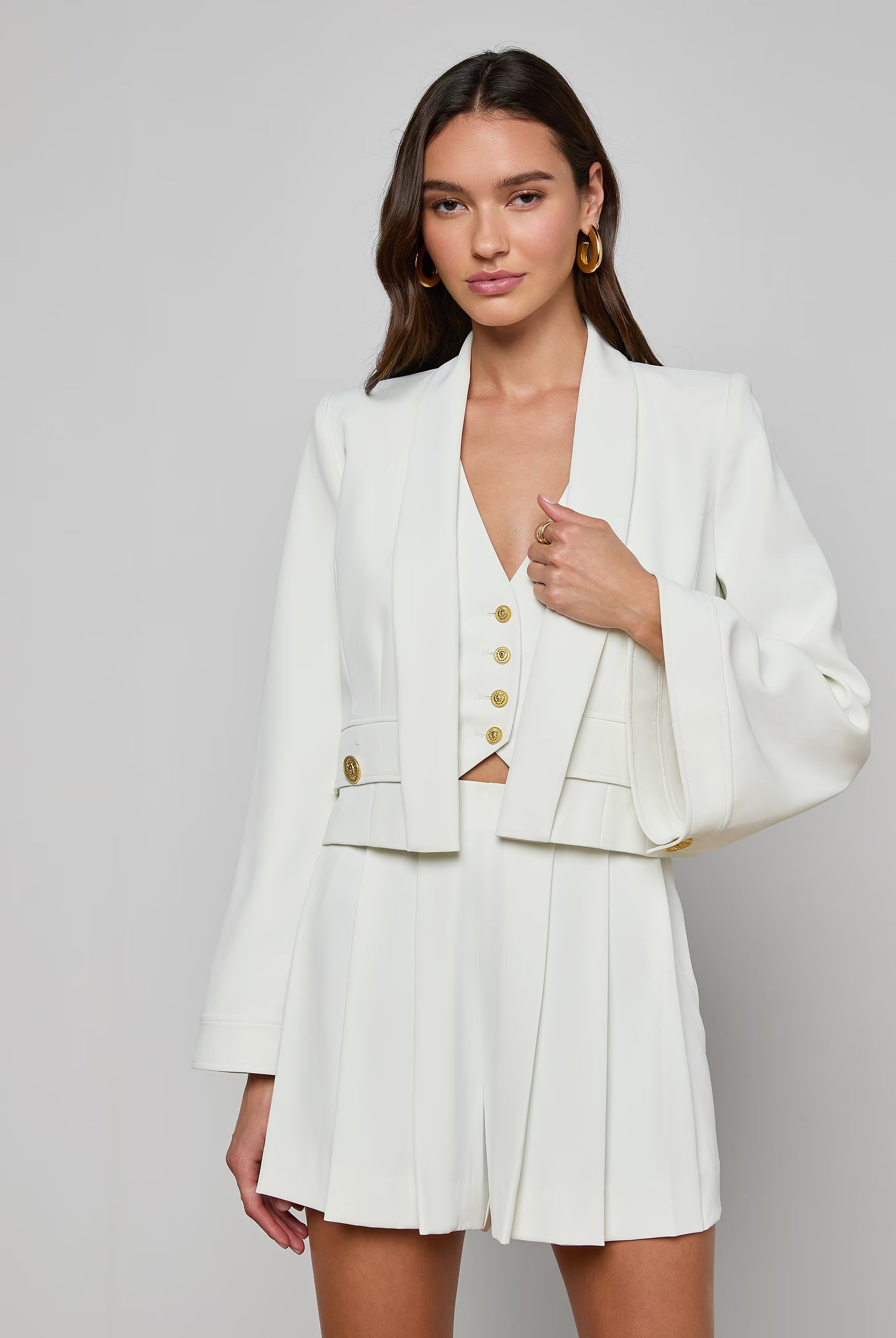 Nixie Cardigan Jacket - Ivory by L'agence | 25 South Boutiques
