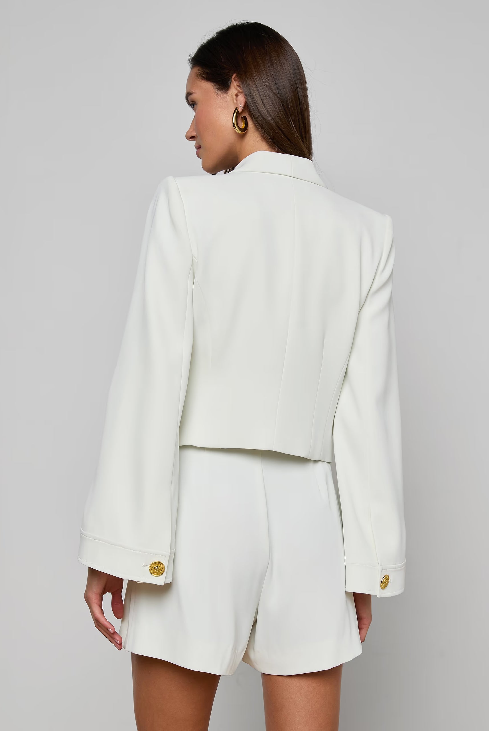 Nixie Cardigan Jacket - Ivory by L'agence — view 4