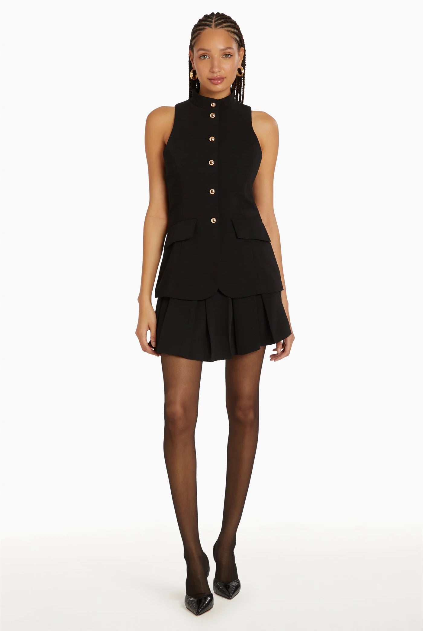 Evelyn Skort Romper - Black by Amanda Uprichard | 25 South Boutiques