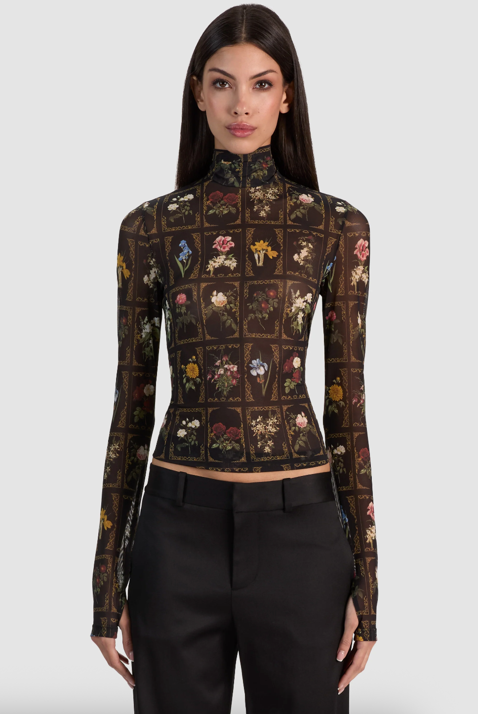 Delaina Turtleneck Top - Gallery Garden by Alice & Olivia | 25 South Boutiques