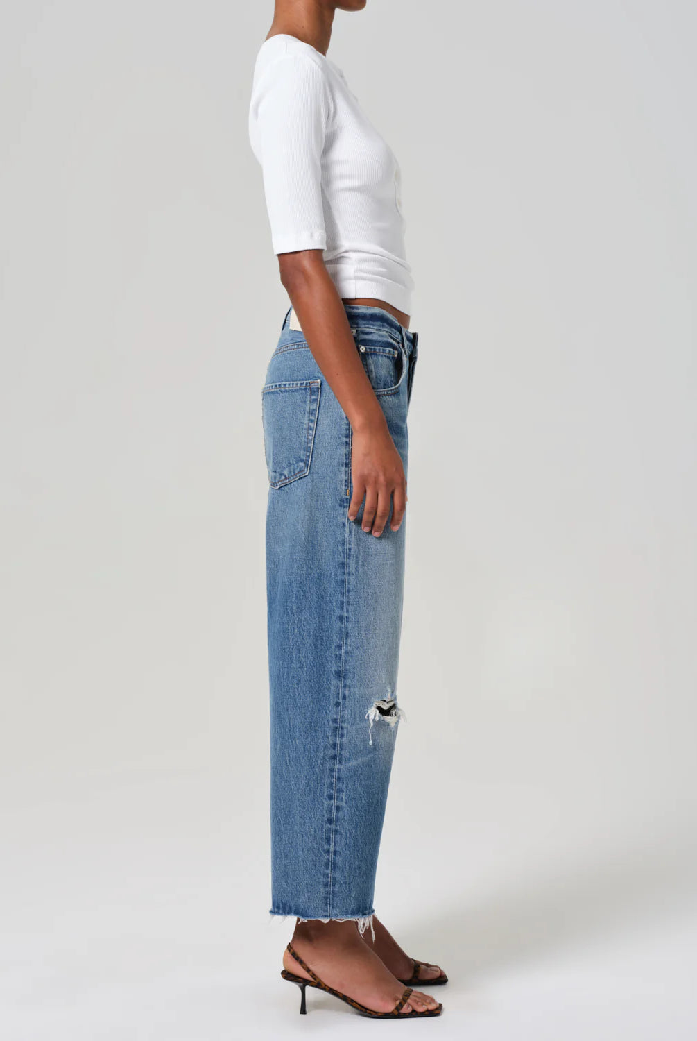 Ayla Raw Hem Crop - Solano by Citizens of Humanity — view 3