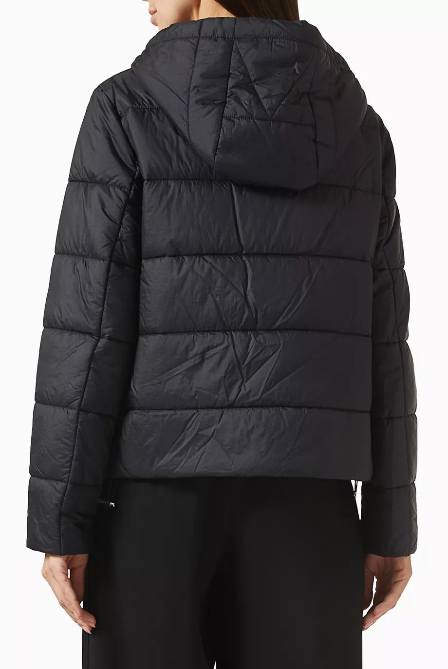 Saffico Zip Reversible Hooded Coat - Black by Marella — view 5