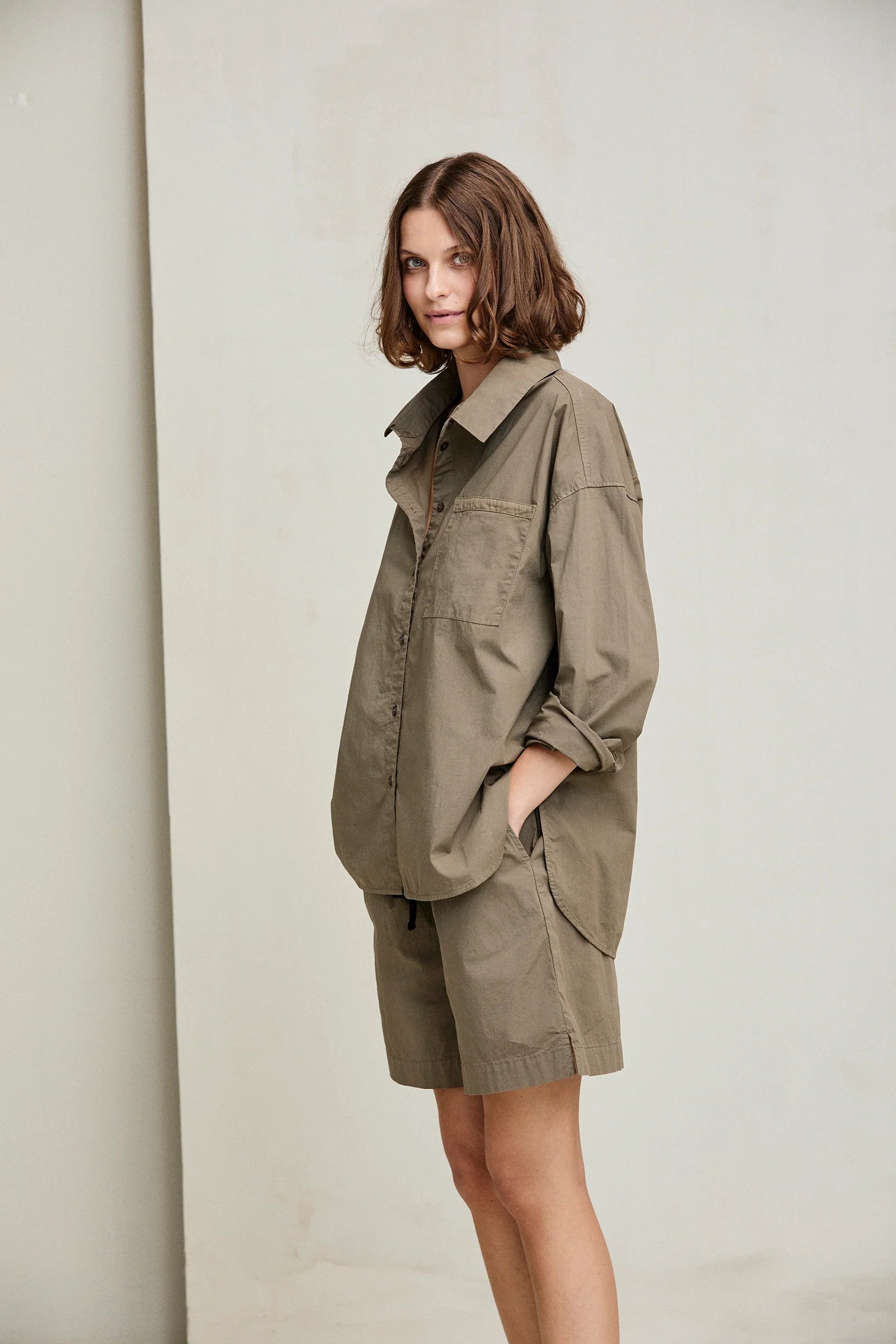 Crispy Cotton Shirt - Safari by Kristensen — view 4