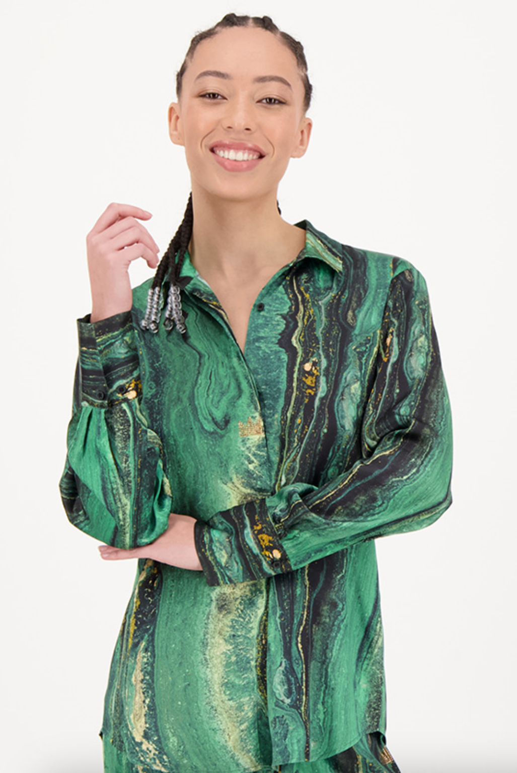 Joelle Shirt - Jade Gold by Me369 | 25 South Boutiques