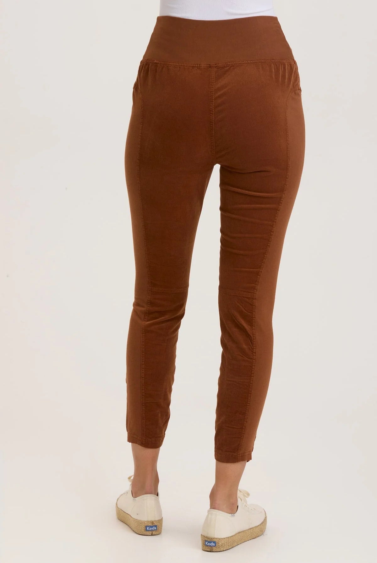 Cord Penny Legging - Russet Pigment by XCVI — view 3