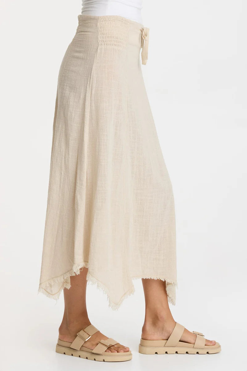 Zuri Gauze Skirt - Cremini by XCVI — alternate view