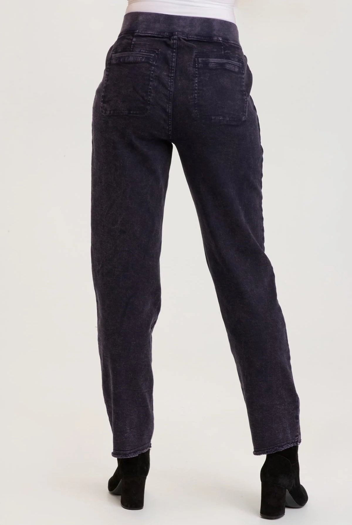 Oreun Slim Pant - Distress Wash Mariner by XCVI — view 3