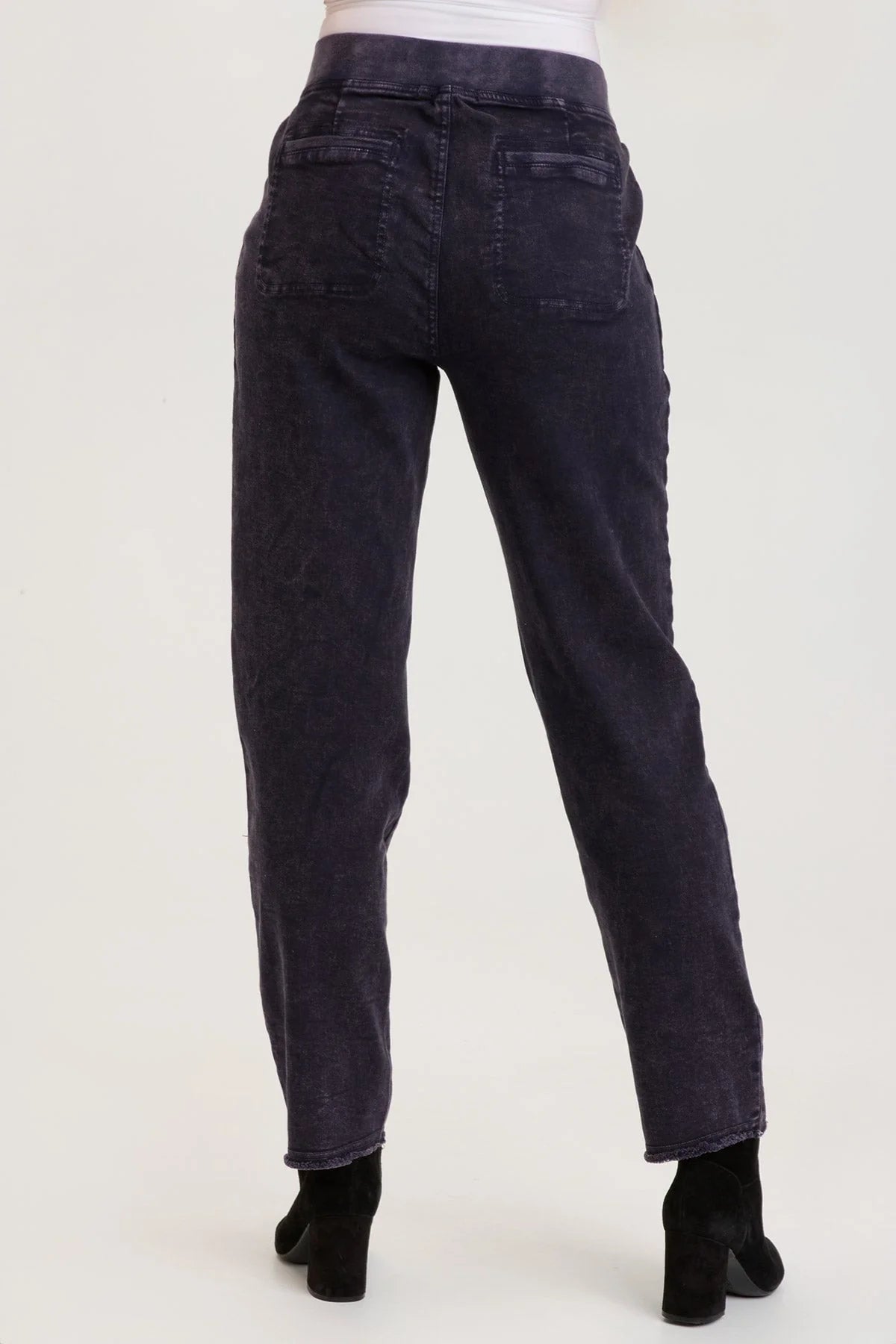 Oreun Slim Pant - Distress Wash Mariner by XCVI — view 3