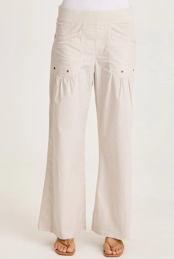 Brently Poplin Wide Leg Pant - Sonic Silver by XCVI — alternate view