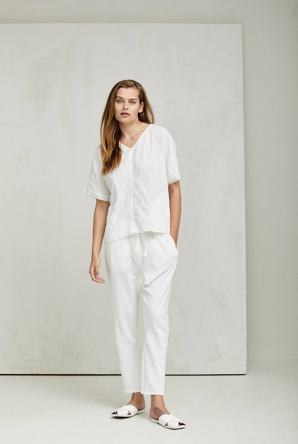 Light Sweat Pants - Natural by Kristensen — view 5