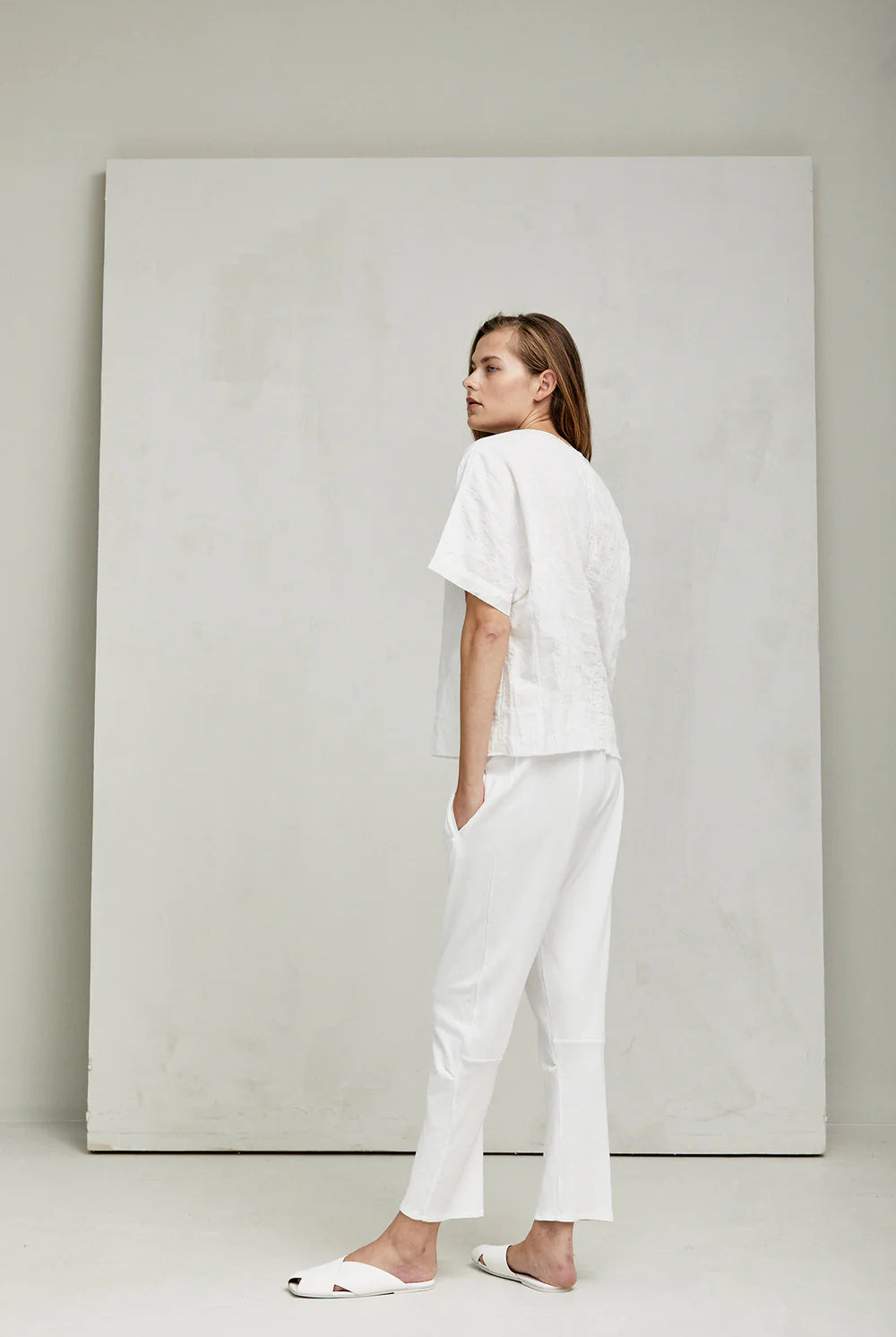 Light Sweat Pants - Natural by Kristensen — view 6