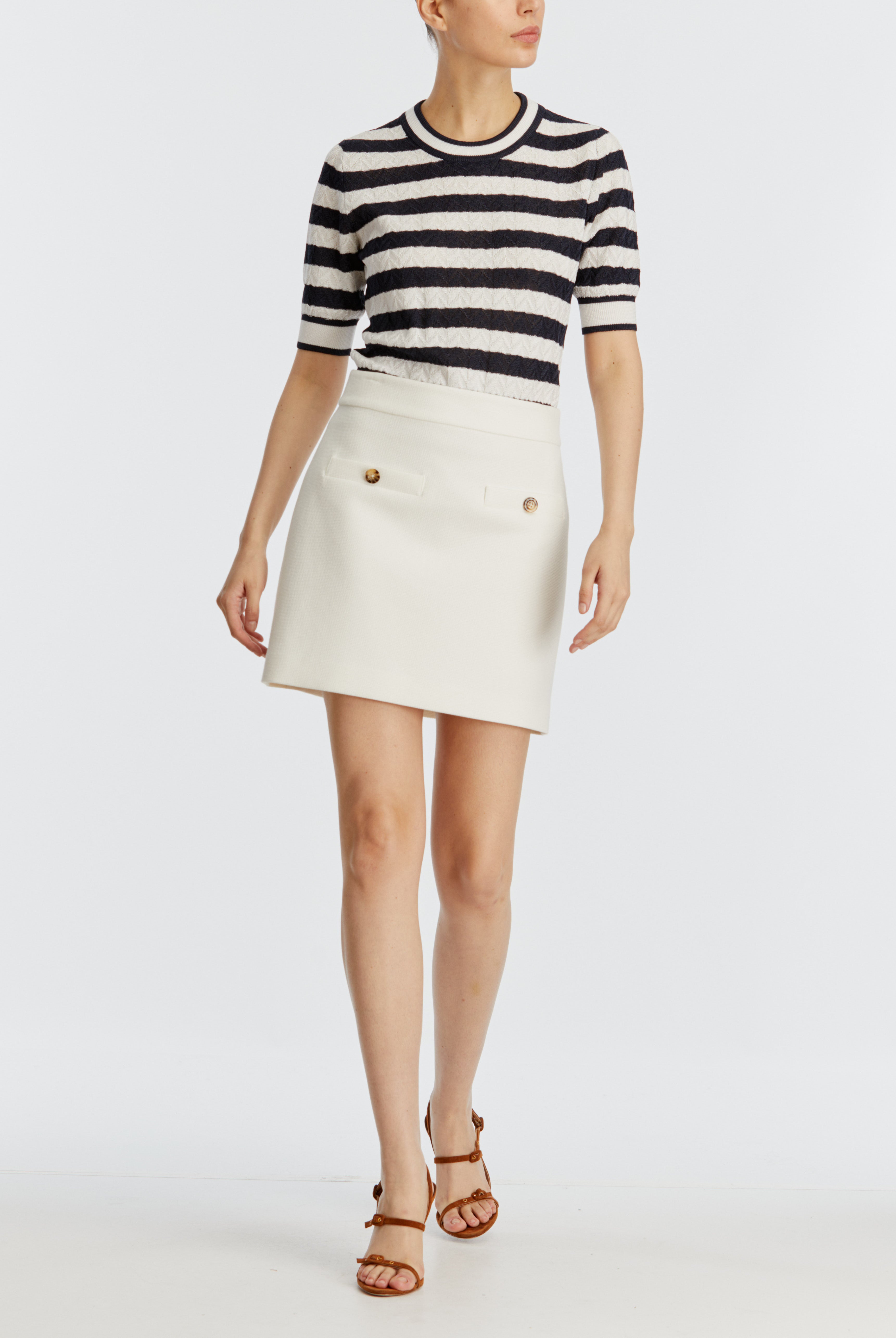 Elara Miniskirt - Off White by Veronica Beard | 25 South Boutiques