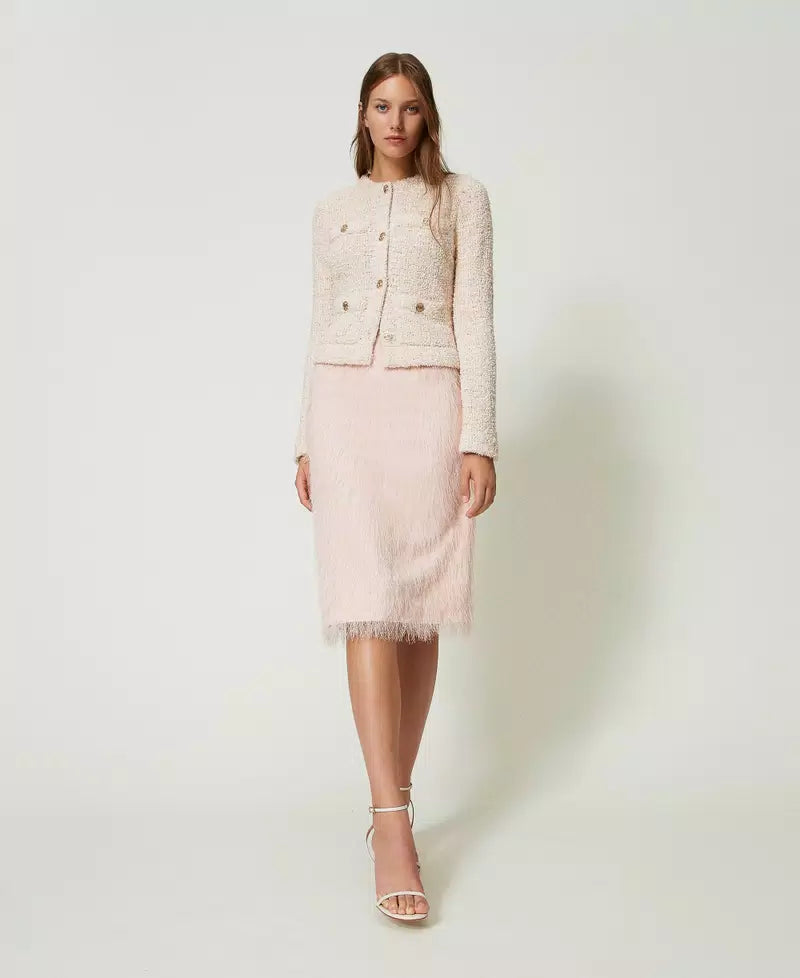 Bouclé Knit Jacket - Cupcake by Twinset — view 5
