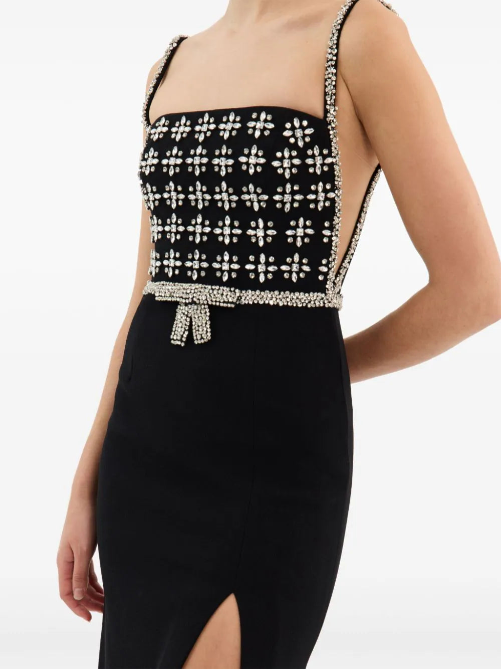 Rina Split Gown - Black by Rebecca Vallance — alternate view