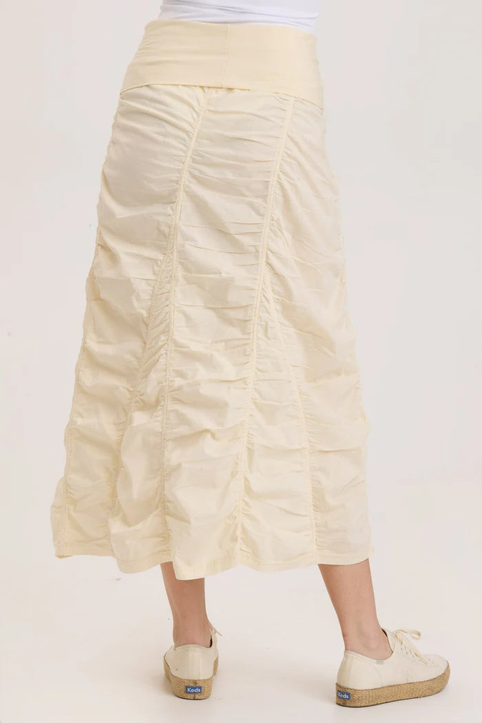 Gored Peasant Skirt - Toasted Almond by XCVI — view 3