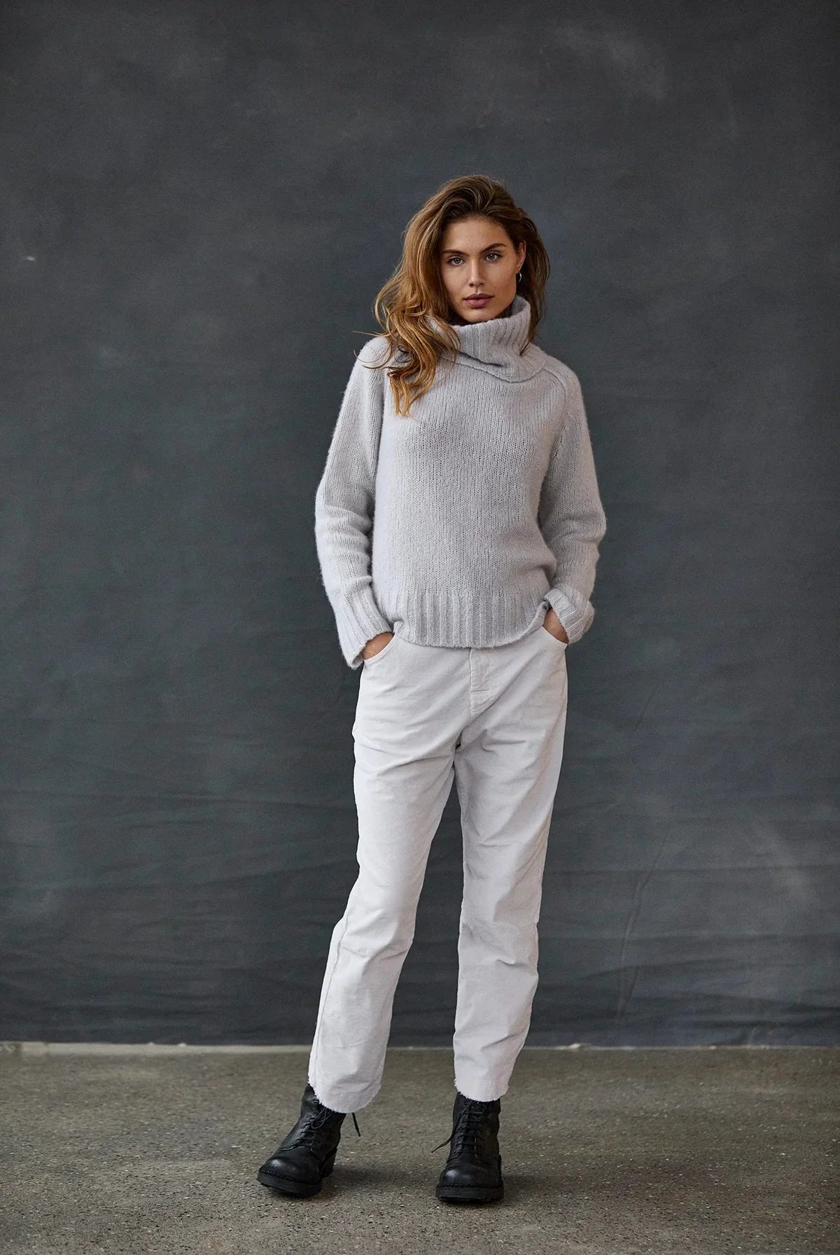 Cashmere Blend Turtleneck - Soft Orchid by Kristensen — view 3