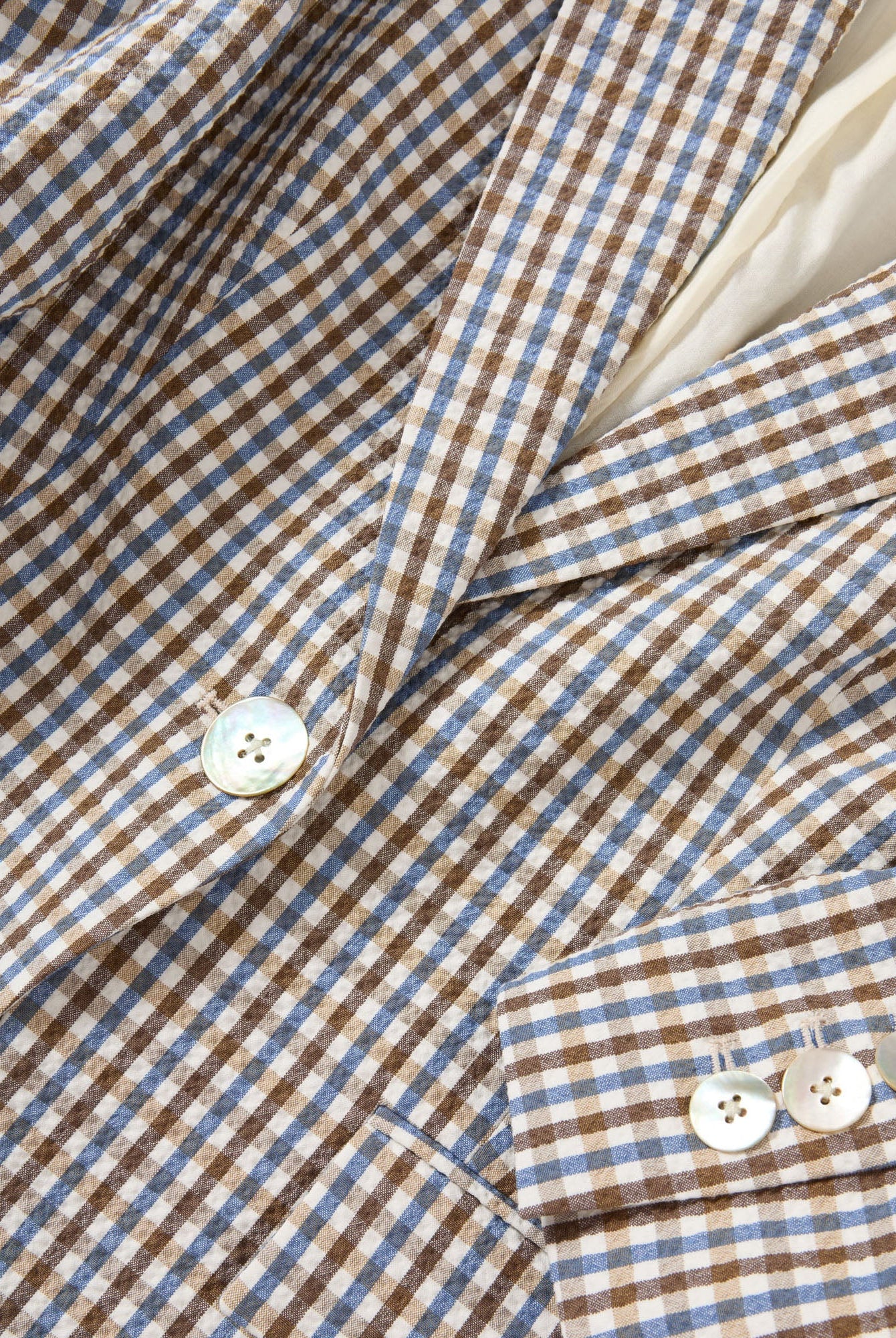 Clayton Gingham Dickey Jacket - Acorn Multi by Veronica Beard — view 6