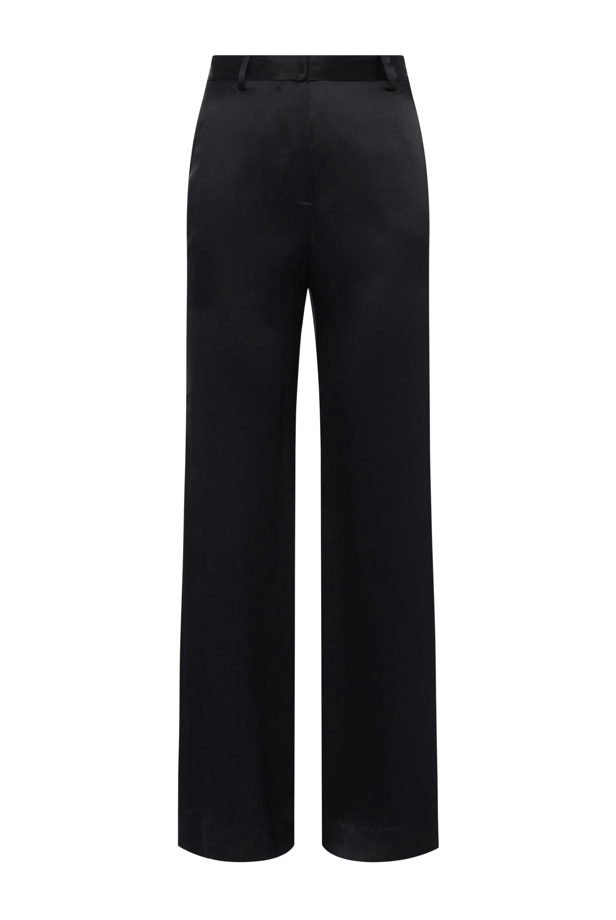 Pilar Silk Wide Leg Pant - Black by L'agence — view 5